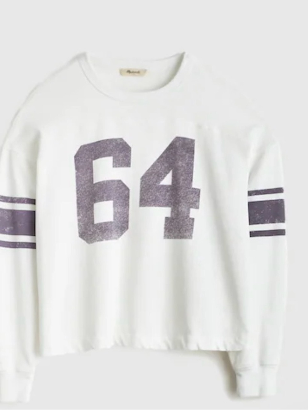 Madewell NWT Relaxed Crewneck Graphic 64 Tee in White And lavender/blue OA312 - Picture 2 of 10
